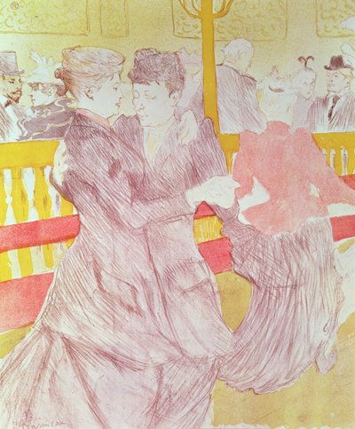 In de Moulin Rouge: De twee walsers, 1897 door Henri de Toulouse Lautrec